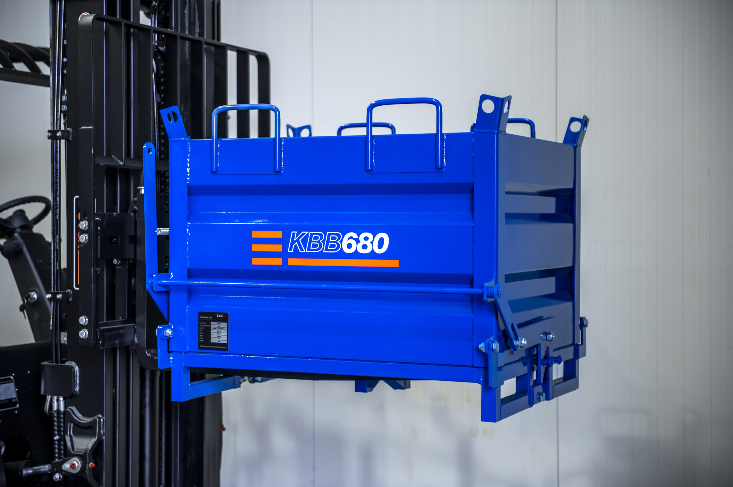 Bulkcontainer voor vorkheftruck en kranen (410 liter)